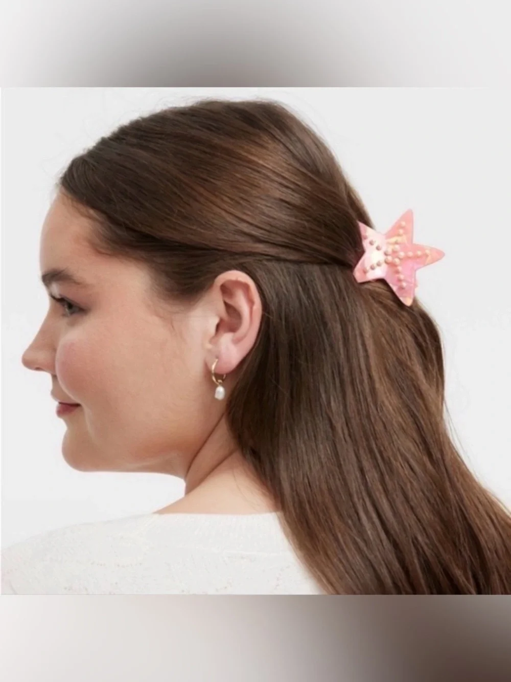 NWT Roller Rabbit x Target Pink Starfish Pearl Claw Clip Limited Edition